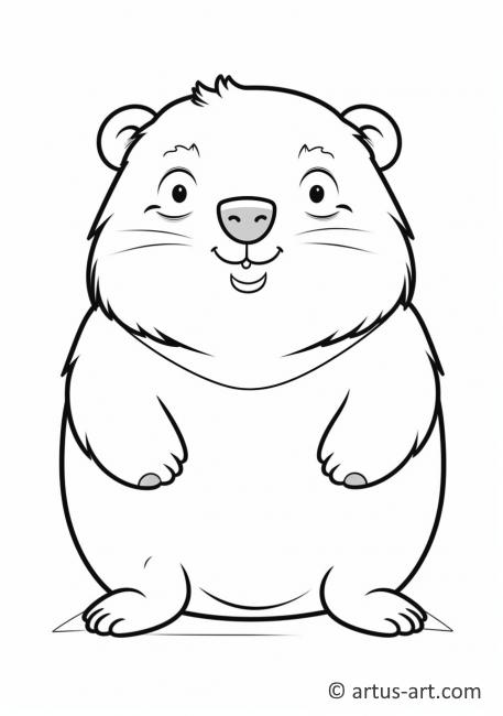 Süßes Wombat Ausmalbild